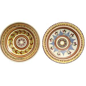 Two Hand Painted “Tuscany” Ceramic 11” Plates